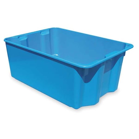 Stack & Nest Storage Container, 9 gal, 25-1/4 in L x 18 in W x 6 in H, Blue MPN:7808085268