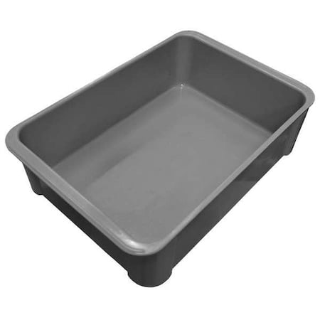 Stackable Storage Container, 3 gal, 16-1/2 in L x 11-3/8 in W x 4-5/8 in H, Gray MPN:8020085136