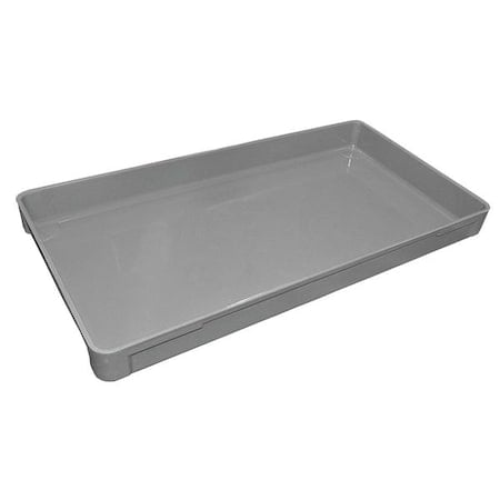 Stackable Storage Container, 5.1 gal, 30-3/8 in L x 15-7/8 in W x 2-3/4 in H, Gray MPN:8051085136