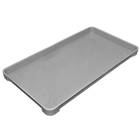 Stackable Storage Container, 1.3 gal, 22 in L x 12 in W x 1-1/2 in H, Gray MPN:8081085136
