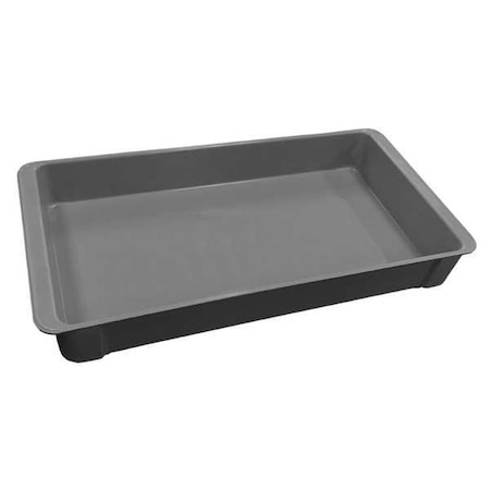 Stackable Storage Container, 3.1 gal, 23-3/8 in L x 12 in W x 3-1/8 in H, Gray MPN:8082085136