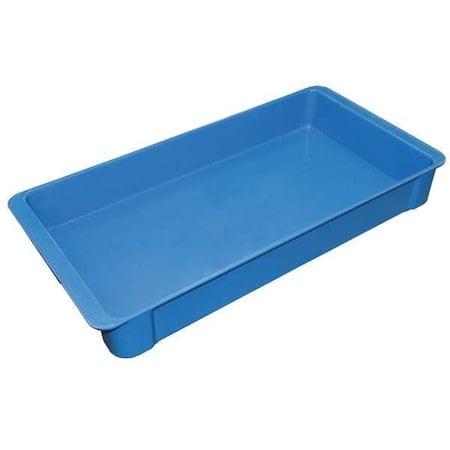Stackable Storage Container, 3.1 gal, 23-3/8 in L x 12 in W x 3-1/8 in H, Blue MPN:8082085268