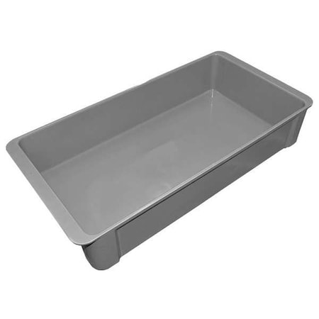 Stackable Storage Container, 4.5 gal, 23-3/8 in L x 12 in W x 4-3/8 in H, Gray MPN:8084085136