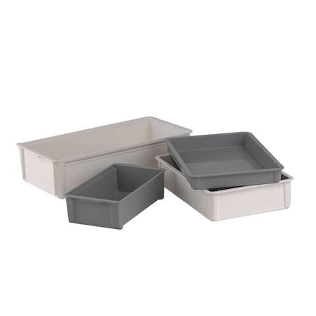 Stackable Storage Container, 15.7 gal, 33-1/8 in L x 16 in W x 8 in H, White MPN:814408 WHITE