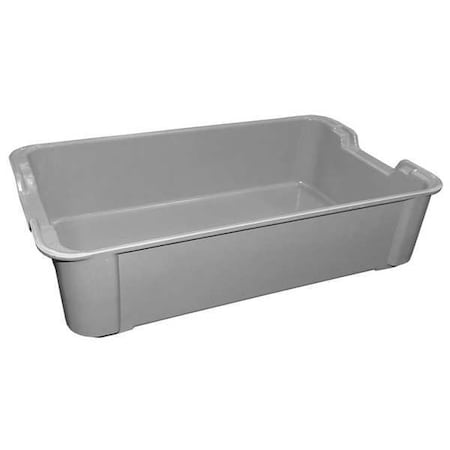Stackable Storage Container, 2.6 gal, 17-3/4 in L x 10-1/2 in W x 4-1/4 in H, Gray MPN:8190085136