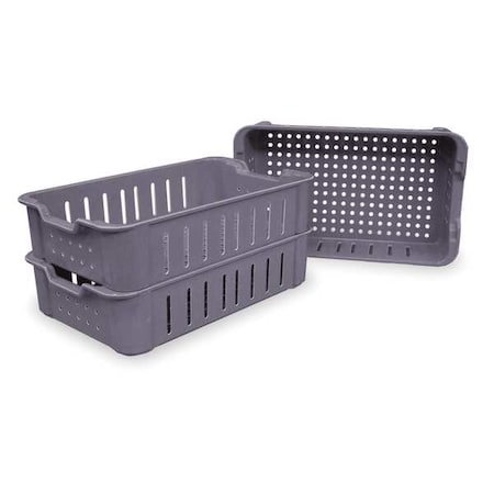 Vented & Stackable Straight Wall Storage Container, 2.5 gal, 17-3/4 in L x 10-1/2 in W x 4-1/8 in H MPN:81904851362585