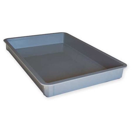Stackable Storage Container, 4.7 gal, 25-3/4 in L x 17-3/4 in W x 3 in H, Gray MPN:8700085136