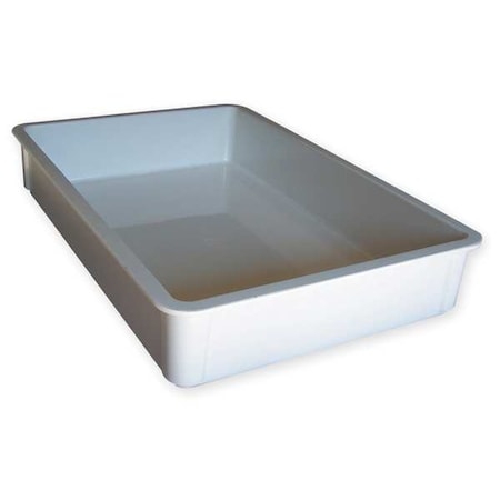 Stackable Storage Container, 7.1 gal, 25-3/4 in L x 17-3/4 in W x 4-1/2 in H, White MPN:8750085269