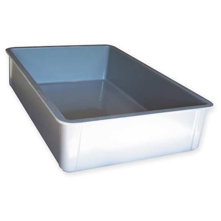 Stackable Storage Container, 9.5 gal, 25-3/4 in L x 17-3/4 in W x 6 in H, Gray MPN:8800085136