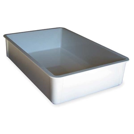 Stackable Storage Container, 9.5 gal, 25-3/4 in L x 17-3/4 in W x 6 in H, White MPN:8800085269