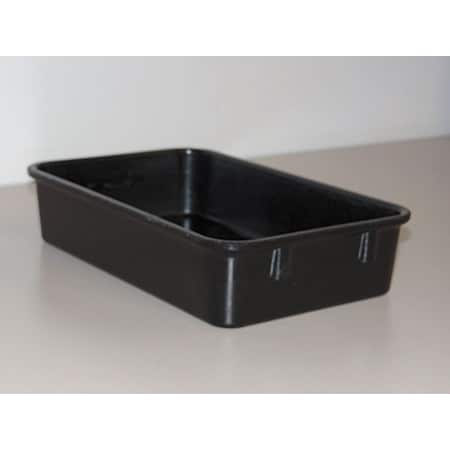 Stack & Nest Storage Container, 0.4 gal, 9-3/4 in L x 6-1/8 in W x 2-1/8 in H, Black MPN:9221085118
