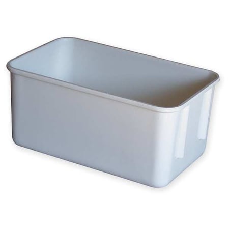 Stack & Nest Storage Container, 0.9 gal, 9-3/4 in L x 6-1/8 in W x 4-1/2 in H, White MPN:9261085269