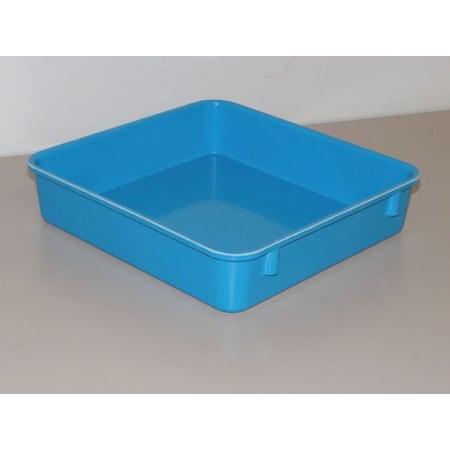 Stack & Nest Storage Container, 0.9 gal, 12-3/8 in L x 9-3/4 in W x 2-1/8 in H, Blue MPN:9301085268