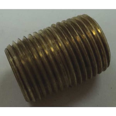 Brass Nipple, 1/2 In Close MPN:23-0019