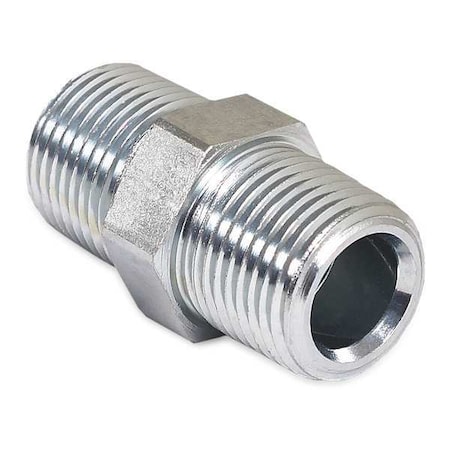 Hex Nipple, Steel, 3/8 in OD MPN:24-0010