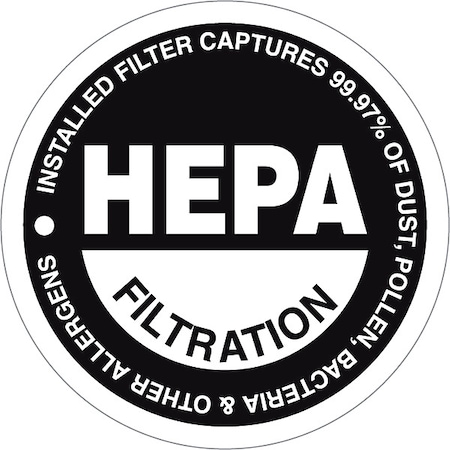 Decal, Hepa Filter 20 x 607 MPN:34-2759