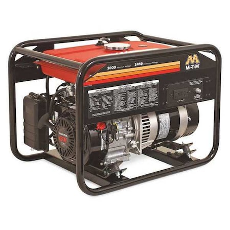 Portable Generator, Gasoline, 2, 450 W Rated, 3, 000 W Surge, Recoil Start, 120V AC, 20.4 A MPN:GEN-3000-1MH0