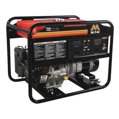 Portable Generator, Gasoline, 4, 400 W Rated, 5, 000 W Surge, Recoil Start, 120/240V AC, 36.7/18.3 A MPN:GEN-5000-0MK0