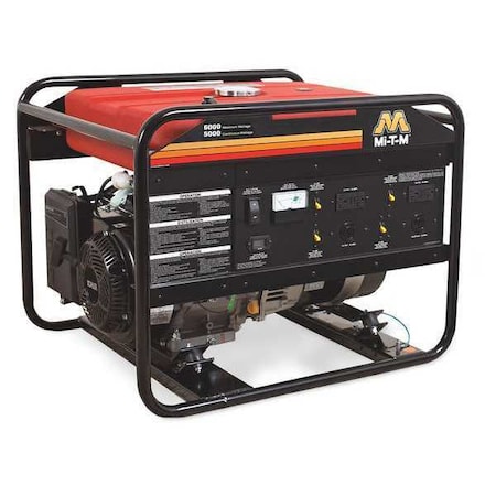 Portable Generator, Gasoline, 5, 000 W Rated, 6, 000 W Surge, Recoil Start, 120/240V AC, 41.7/20.8 A MPN:GEN-6000-0MK0