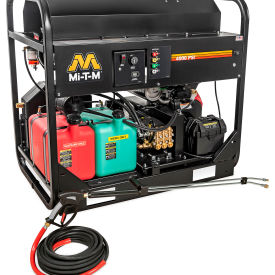 Mi-T-M® HS Stationary Gasoline Hot Water Pressure Washer GX630 Honda 4000 PSI 4 GPM HS-4004-1MAH