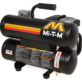 Mi-T-M® Single Stage Air Compressor Horizontal 5 Gallon Cap. 4.2 CFM 90 PSI 1-1/2 HP 120V AM1-HE02-05M
