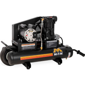 Mi-T-M® Single Stage Air Compressor Horizontal 8 Gallon Capacity 8.2 CFM 90 PSI 2 HP 120V AM1-PE02-08M
