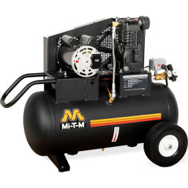 Mi-T-M® Single Stage Air Compressor Horizontal 20 Gal. Cap. 7.3 CFM 90 PSI 1-1/2 HP 120V AM1-PE15-20M