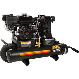Mi-T-M® Single Stage Air Compressor w/ 196cc Honda GX200 OHV Engine 8 Gal. Cap. Recoil Start AM1-PH65-08M