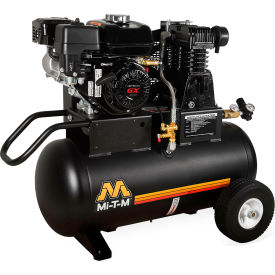 Mi-T-M® Single Stage Air Compressor w/ 196cc Honda GX200 OHV Engine 20 Gal. Cap. Recoil Start AM1-PH65-20M