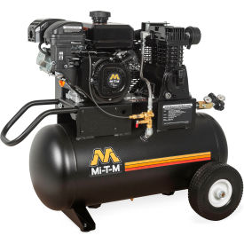 Mi-T-M® Single Stage Air Compressor with 212cc Mi-T-M OHV Engine 20 Gal. Cap. Recoil Start AM1-PM07-20M