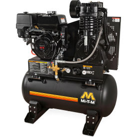 Mi-T-M® Stationary Air Compressor 30 Gallon Capacity 389cc Honda GX390 OHV Electric Start ABS-13H-30H