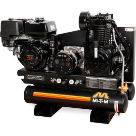 Mi-T-M® Stationary Air Compressor/Generator Combo 8 Gal. Cap. 389cc Honda OHV Electric Start AG2-SH13-08M1E