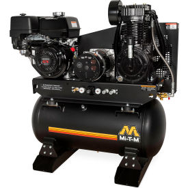 Mi-T-M® Stationary Air Compressor/Generator Combo 30 Gal. Cap. 389cc Honda OHV Recoil Start AG2-SH13-30M