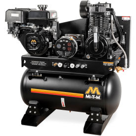 Mi-T-M® Stationary Air Compressor/Generator Combo 30 Gal Cap 420cc Mi-T-M OHV Electric Start AG2-SM14-30ME