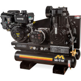Mi-T-M® Stationary Air Compressor/Generator Combo 8 Gal. Cap 408cc Vanguard OHV Recoil Start AG2-SV14-08M1