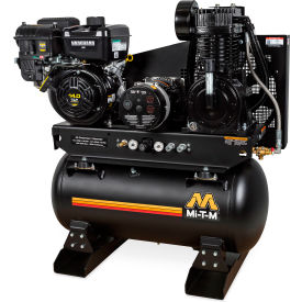 Mi-T-M® Stationary Air Compressor/Generator Combo 30 Gal Cap 408cc Vanguard OHV Recoil Start AG2-SV14-30M