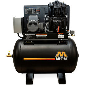 Mi-T-M® Simplex Two Stage Horizontal Air Compressor 5 HP 80 Gal. Cap. 175 PSI 1PH 230V ACS-23105-80H