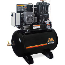 Mi-T-M® M Simplex Two Stage Horizontal Air Compressor 5 HP 80 Gal. Cap. 175 PSI 1PH 230V ACS-23105-80HM