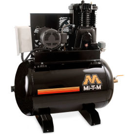 Mi-T-M® Simplex Two Stage Horizontal Air Compressor 7-1/2 HP 80 Gal. Cap. 175 PSI 1PH 230V ACS-23175-80H