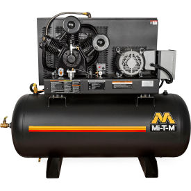 Mi-T-M® M Simplex Two Stage Horizontal Air Compressor 10 HP 120 Gal. Cap. 175 PSI 1PH 230V ADS-23110-120HM