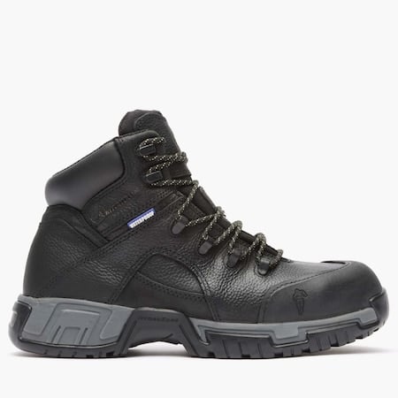 Men's Work Boot, 11.5 M, Steel Toe, 6 in H, Black, XHY866 MPN:XHY866