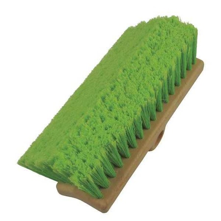 6 in W Scrub Brush, 7 5/8 in L Handle, 10 in L Brush, Green, Plastic, 10 in L Overall MPN:SR52062