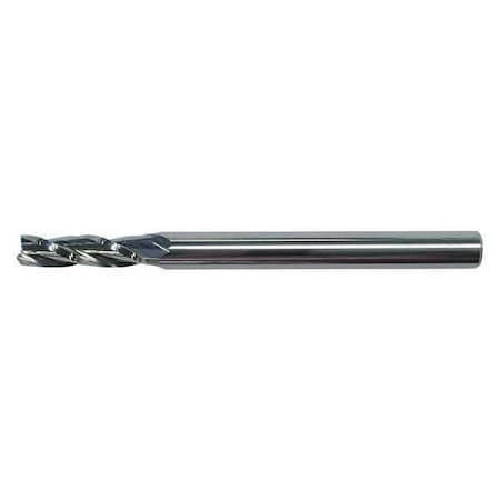 Carb End Mill, 3/64 In, 3FL, CC, Uncoated MPN:GEM-046-3