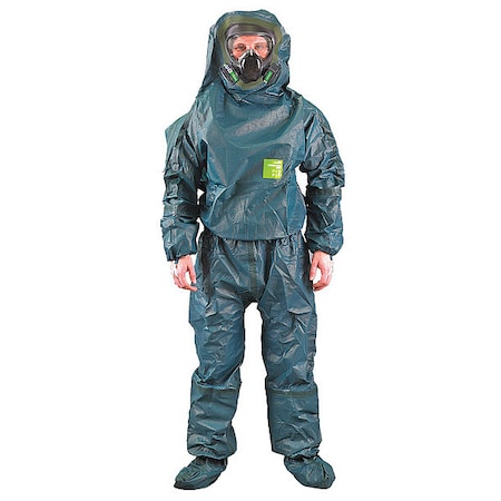 Hooded Coveralls, Knit Cuff, 5XL, Green MPN:68-4000