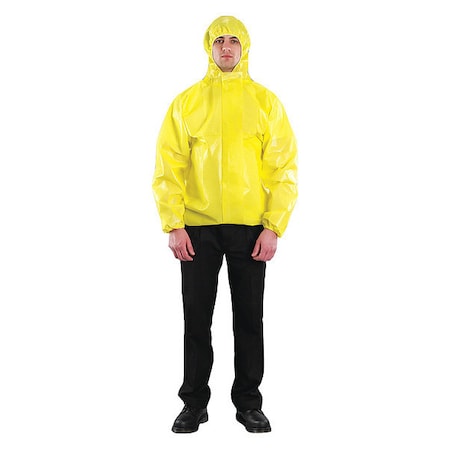 Disposable Lab Jacket, 2XL, Non-Woven Laminate, Zipper, Elastic Cuff, Welded Seam, 35 PK MPN:683000