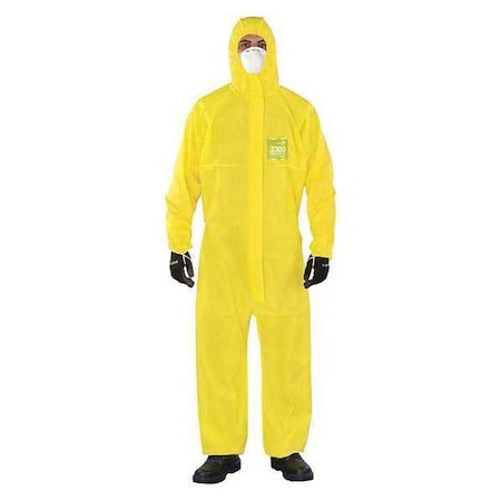 Hooded Coverall, Bound, Yellow, 4XL, PK25 MPN:YY23-B-92-111-08