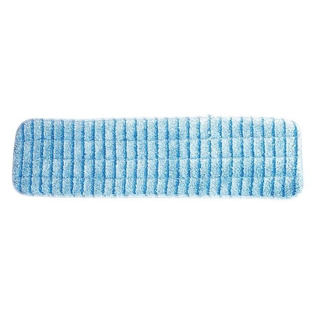 Flat Mop Pad, Hook-and-Loop Connection, Blue, Microfiber, PK12, LWBS18 MPN:416J13