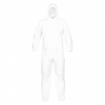 Hooded Disposable Coveralls White M MPN:PBLTG428-MD