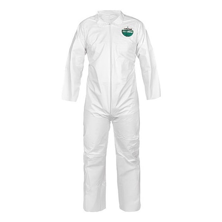 Disposable Coverallss, Collared Coverall, M, MicroMax, Open Wrist, Open Ankle, Serged Seam, White MPN:PBLTG412-MD