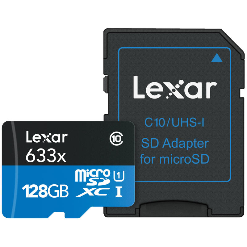Lexar High-Performance 633x microSDXC UHS-1 Memory Card, 128GB (Min Order Qty 3) MPN:LSDMI128BBNL633A
